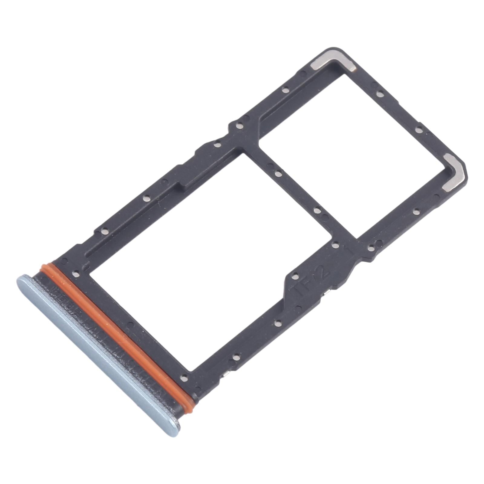 For Xiaomi Redmi Note 13R 10pcs SIM Card Tray + SIM Card Tray / Micro SD Card Tray (Blue)
