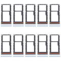 For Xiaomi Redmi Note 13R 10pcs SIM Card Tray + SIM Card Tray / Micro SD Card Tray (Blue)