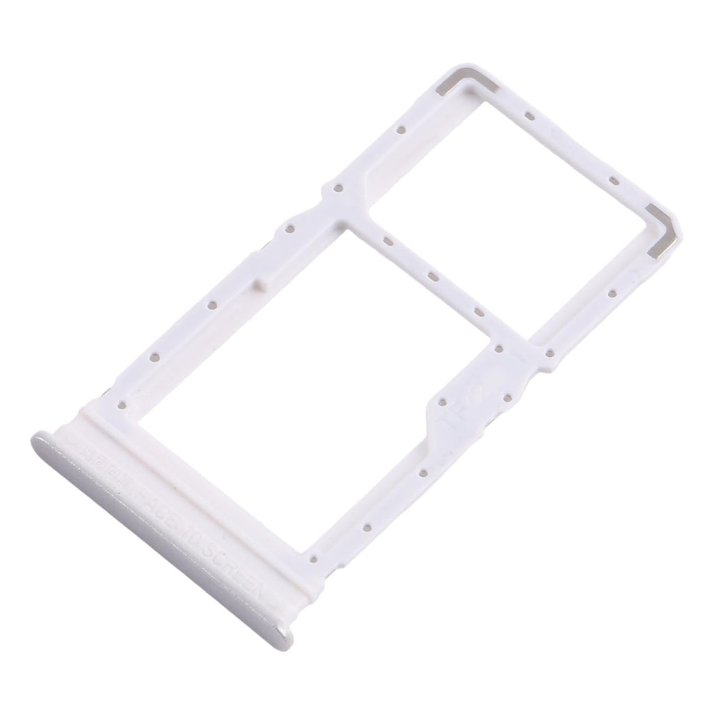 For Xiaomi Redmi Note 13R 10pcs SIM Card Tray + SIM Card Tray / Micro SD Card Tray (Silver)