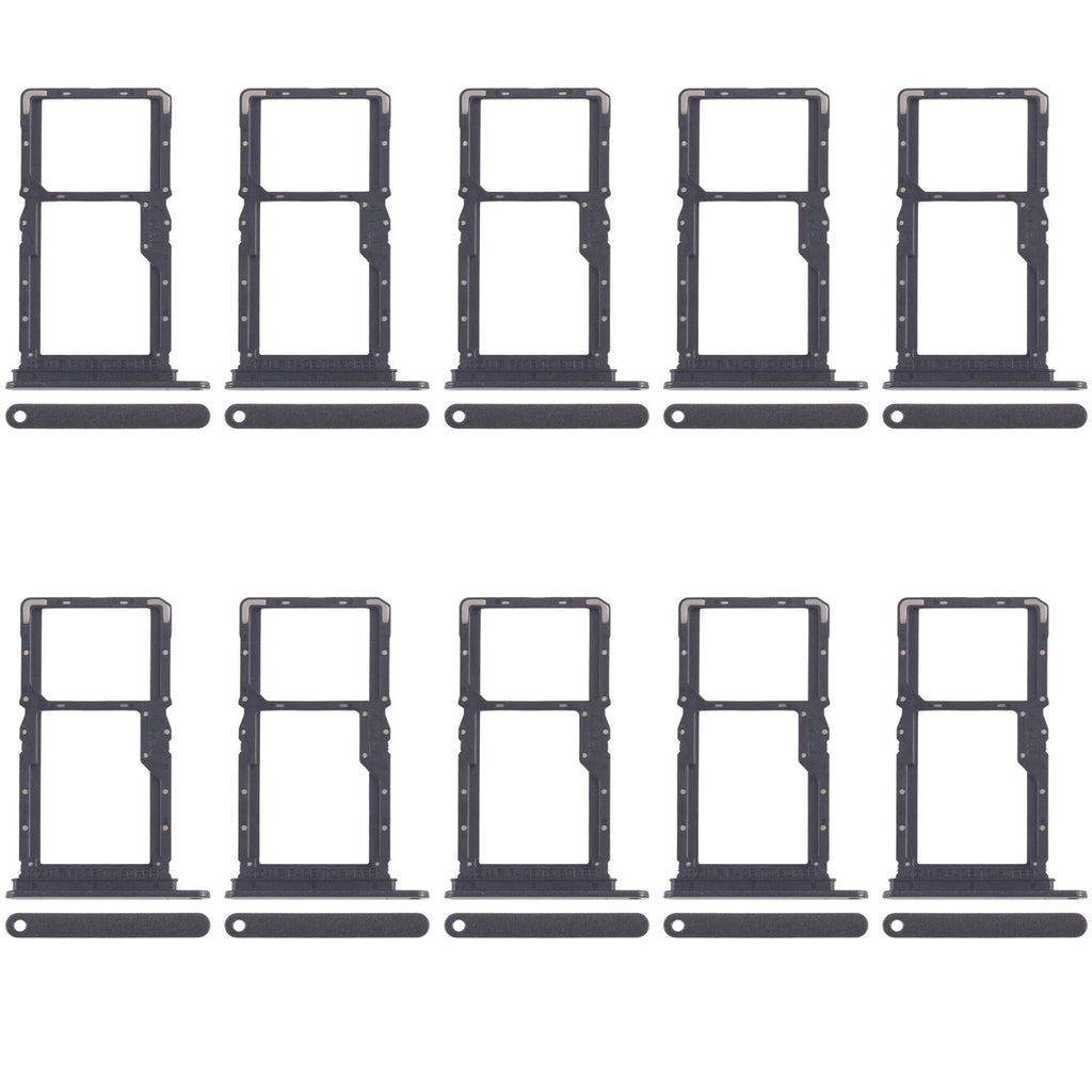 For Xiaomi Poco X6 Neo 5G 10pcs SIM Card Tray + SIM Card Tray / Micro SD Card Tray (Black)