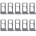 For Xiaomi Poco X6 Neo 5G 10pcs SIM Card Tray + SIM Card Tray / Micro SD Card Tray (Black)