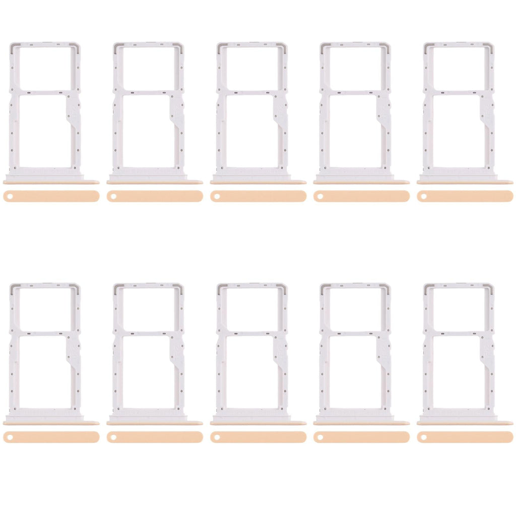 For Xiaomi Poco X6 Neo 5G 10pcs SIM Card Tray + SIM Card Tray / Micro SD Card Tray (Gold)