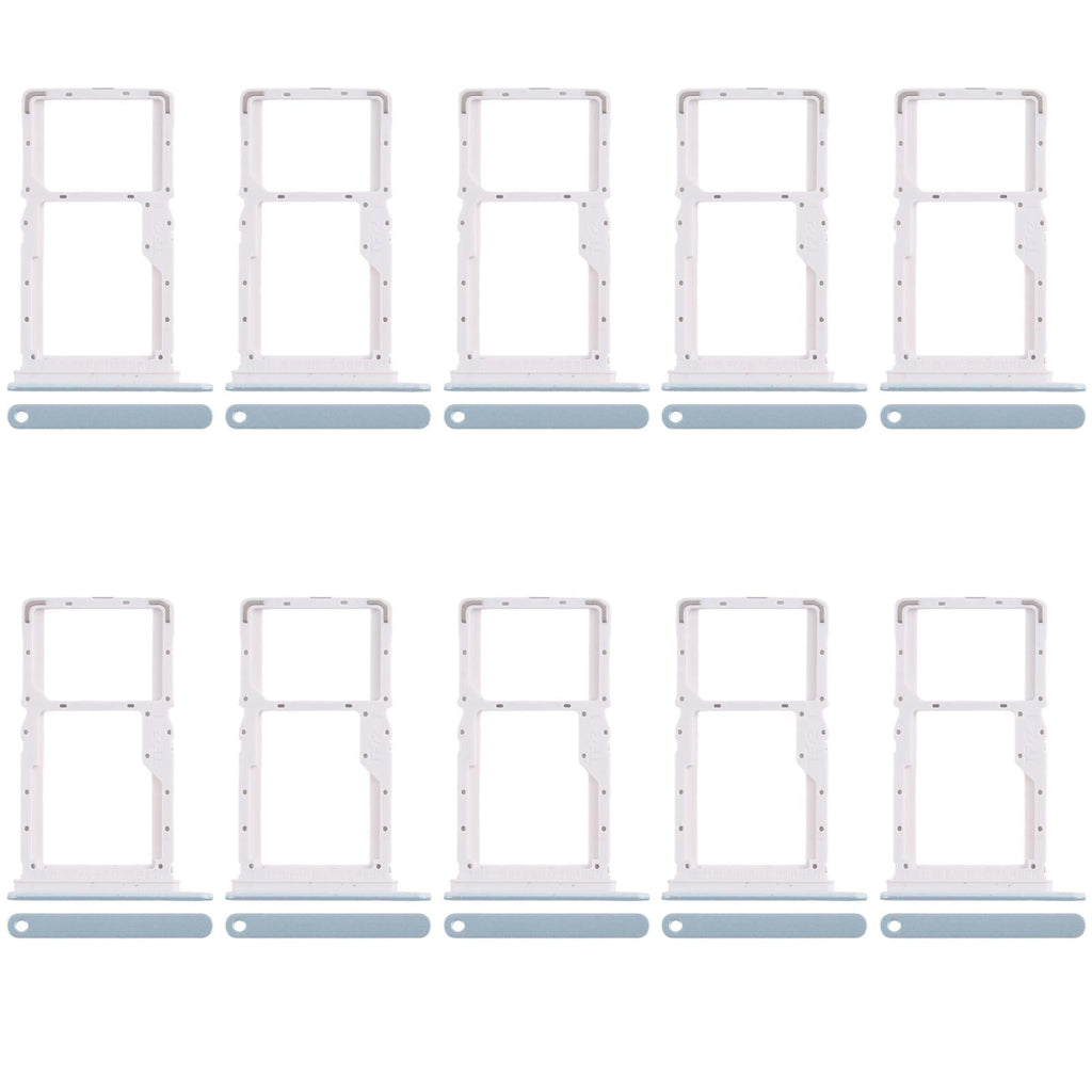 For Xiaomi Poco X6 Neo 5G 10pcs SIM Card Tray + SIM Card Tray / Micro SD Card Tray (Blue)