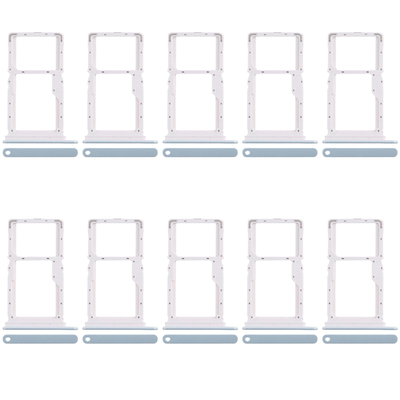 For Xiaomi Poco X6 Neo 5G 10pcs SIM Card Tray + SIM Card Tray / Micro SD Card Tray (Blue)