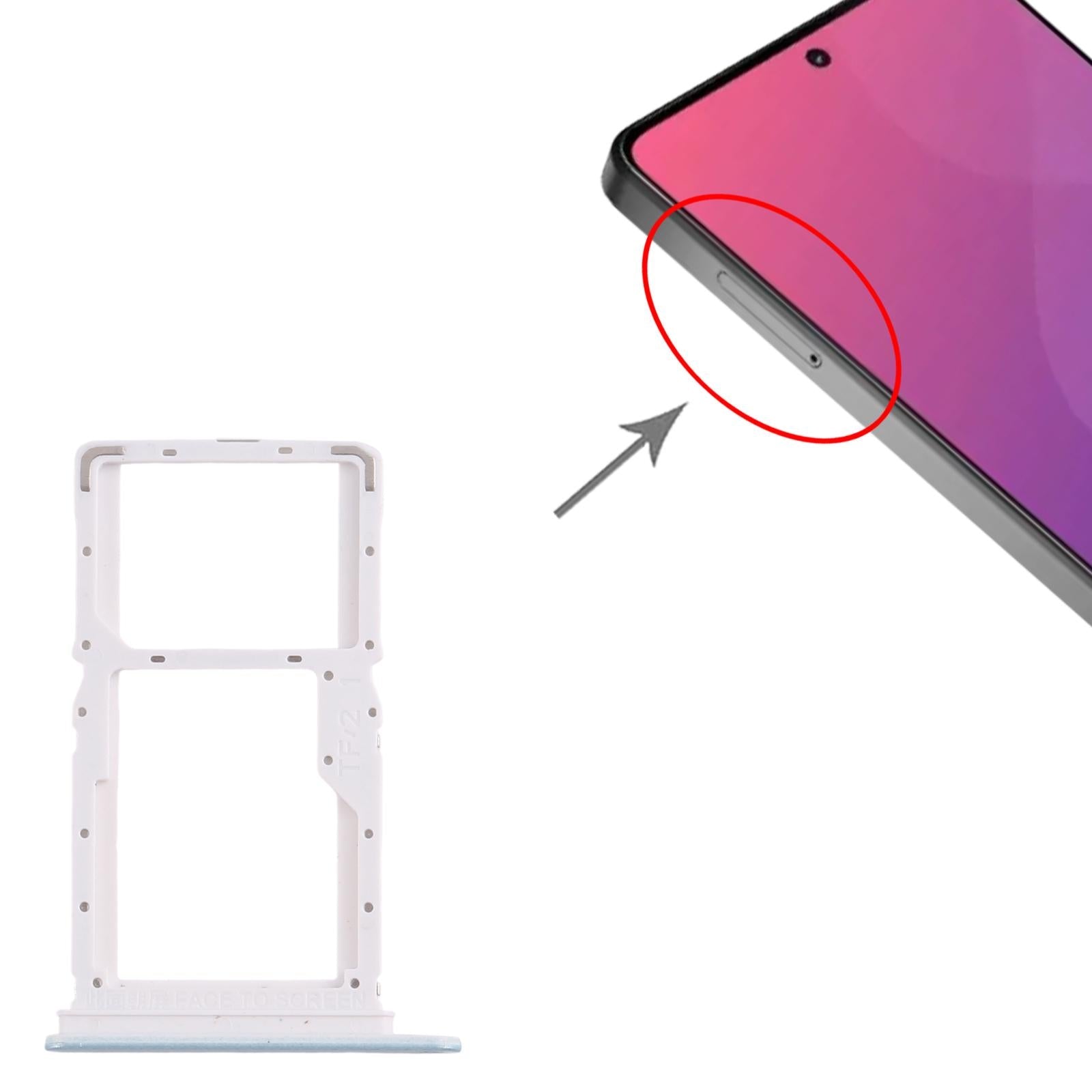 For Xiaomi Poco X6 Neo 5G 10pcs SIM Card Tray + SIM Card Tray / Micro SD Card Tray (Blue)