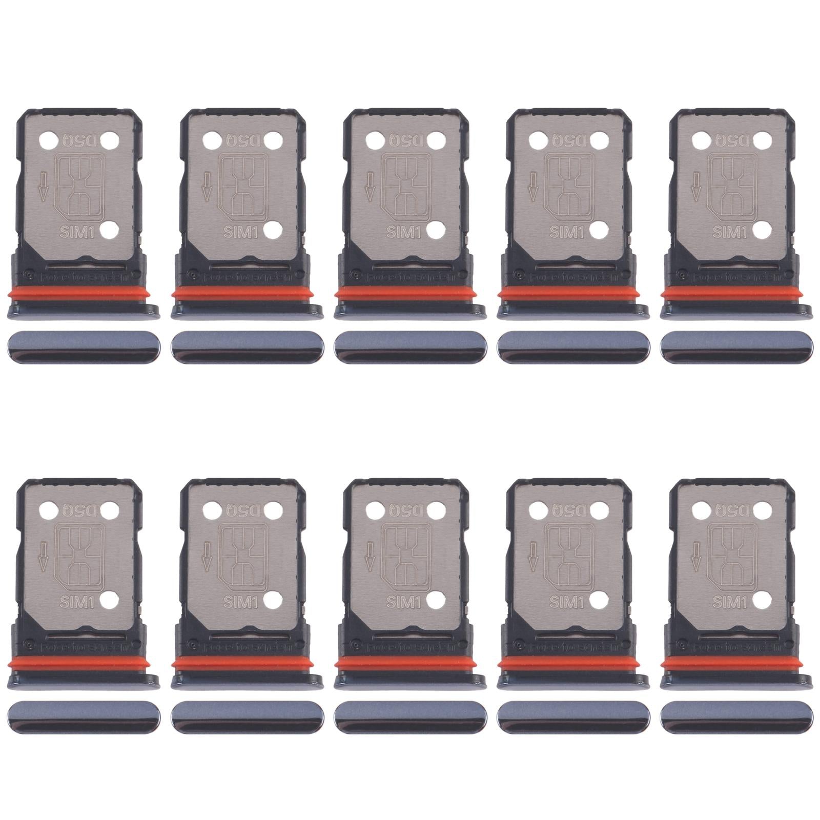 For Xiaomi Redmi A3 Pro 10pcs SIM Card Tray + SIM Card Tray (Black)