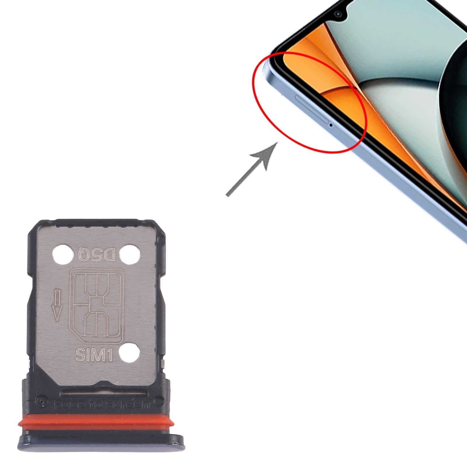 For Xiaomi Redmi A3 Pro 10pcs SIM Card Tray + SIM Card Tray (Black)