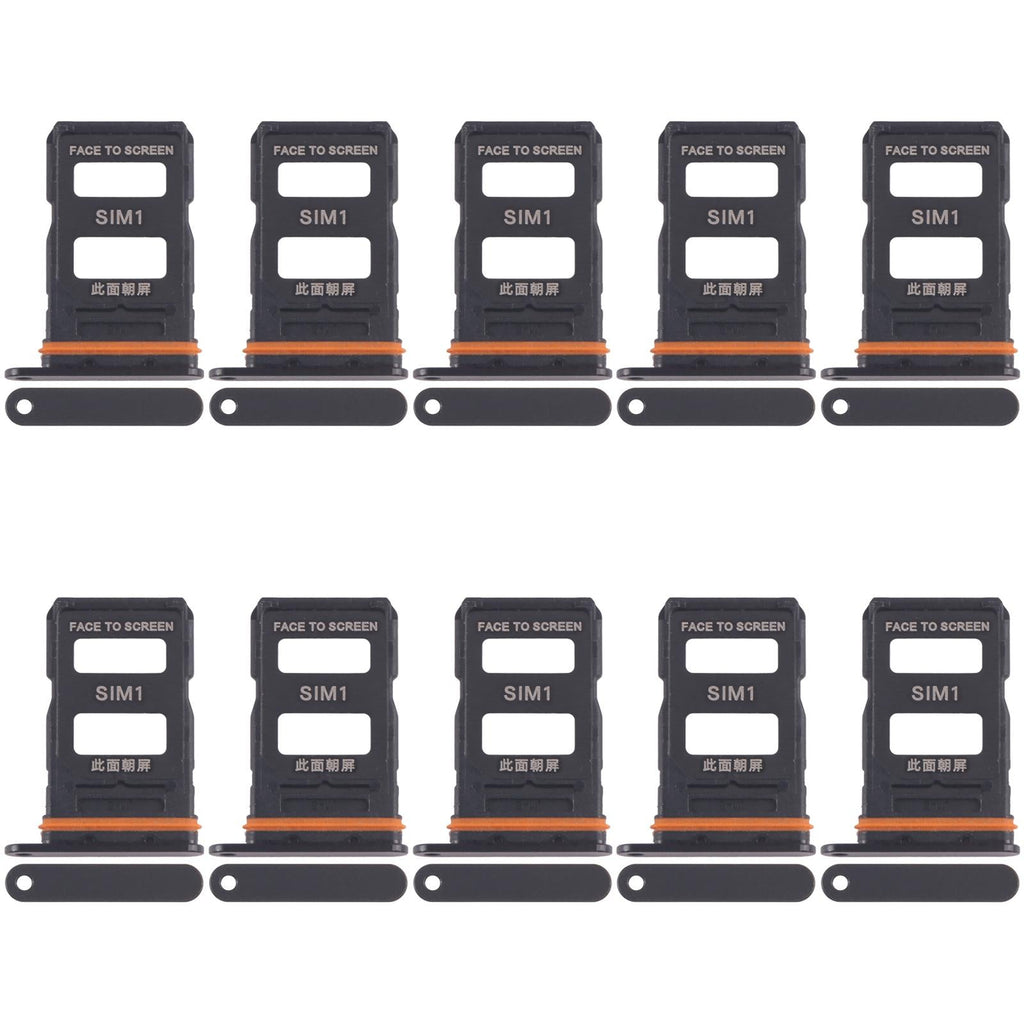 For Xiaomi 14 Ultra 10pcs SIM Card Tray + SIM Card Tray (Black)