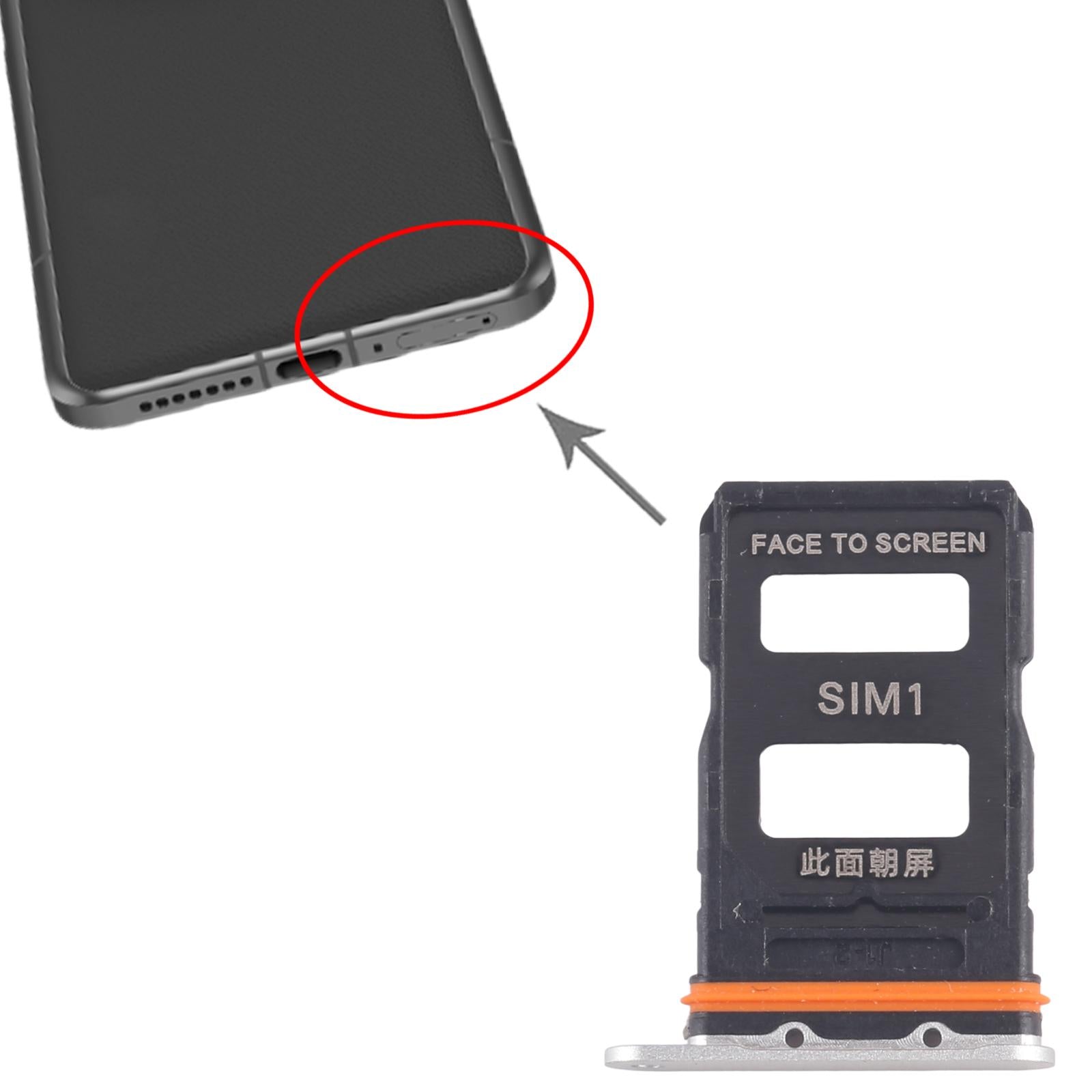 For Xiaomi 14 Ultra 10pcs SIM Card Tray + SIM Card Tray (Silver)