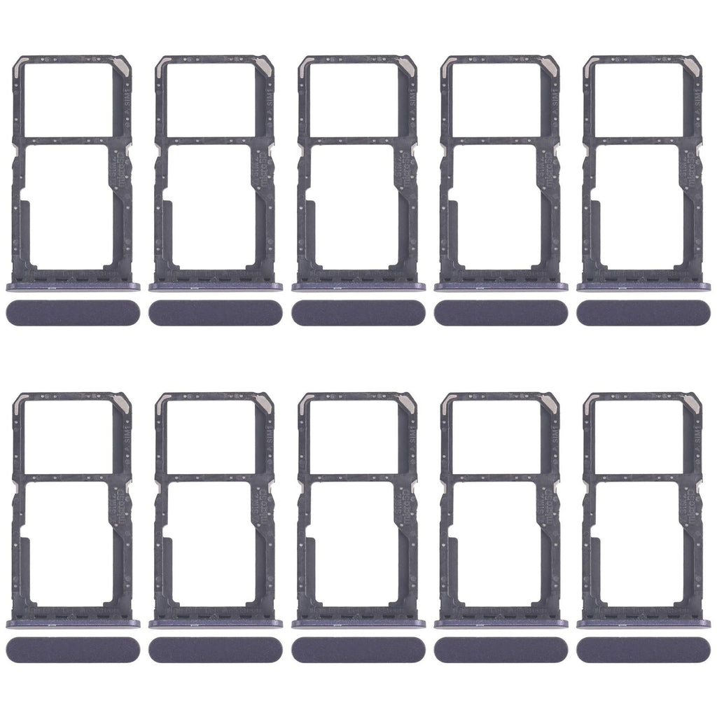 For Xiaomi Redmi A3x 10pcs SIM Card Tray + SIM Card Tray / Micro SD Card Tray (Black)