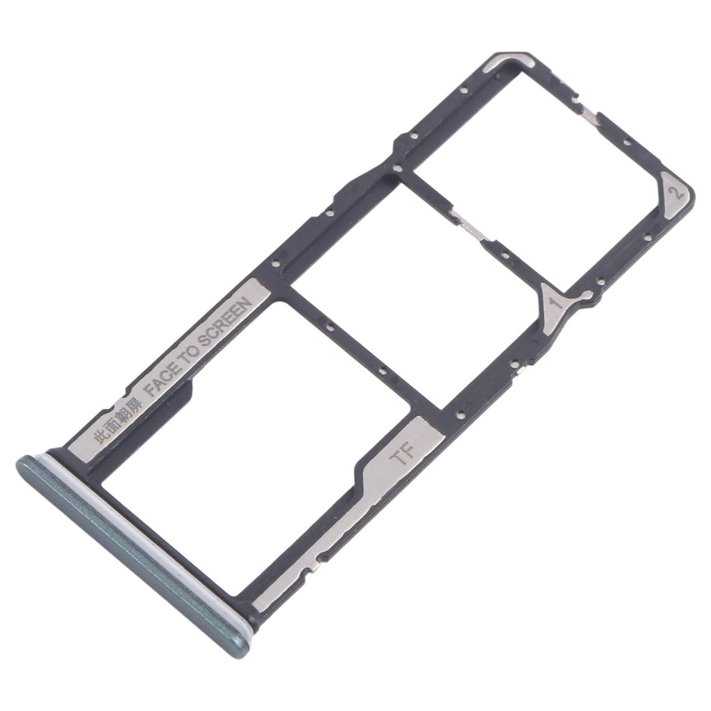 For Xiaomi Poco M6 Pro 4G 10pcs SIM Card Tray + SIM Card Tray + Micro SD Card Tray (Green)
