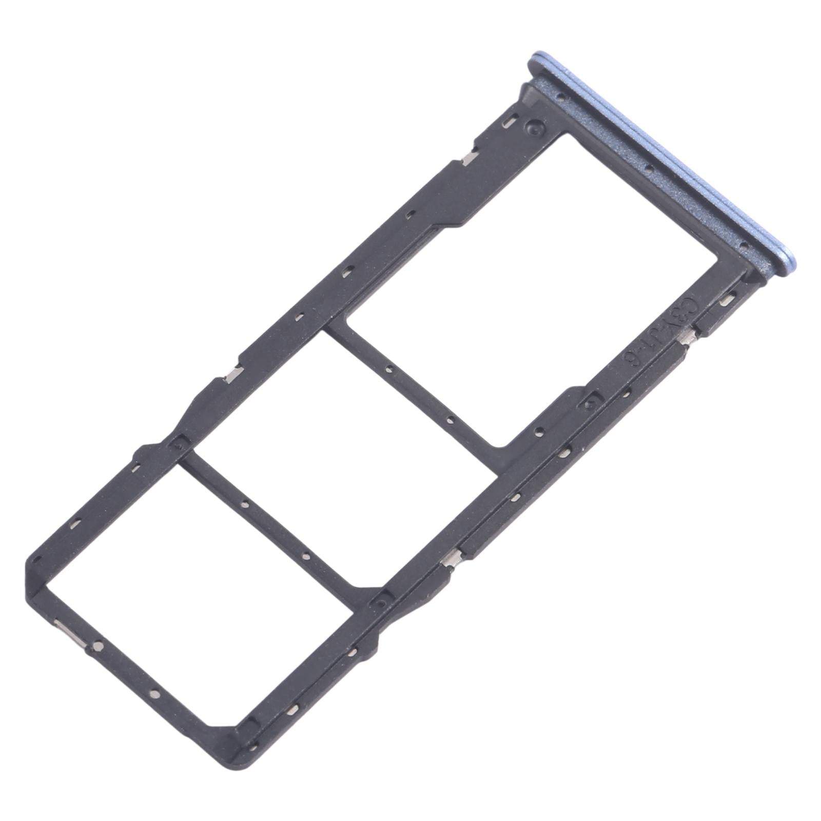 For Xiaomi Poco M6 Pro 4G 10pcs SIM Card Tray + SIM Card Tray + Micro SD Card Tray (Blue)