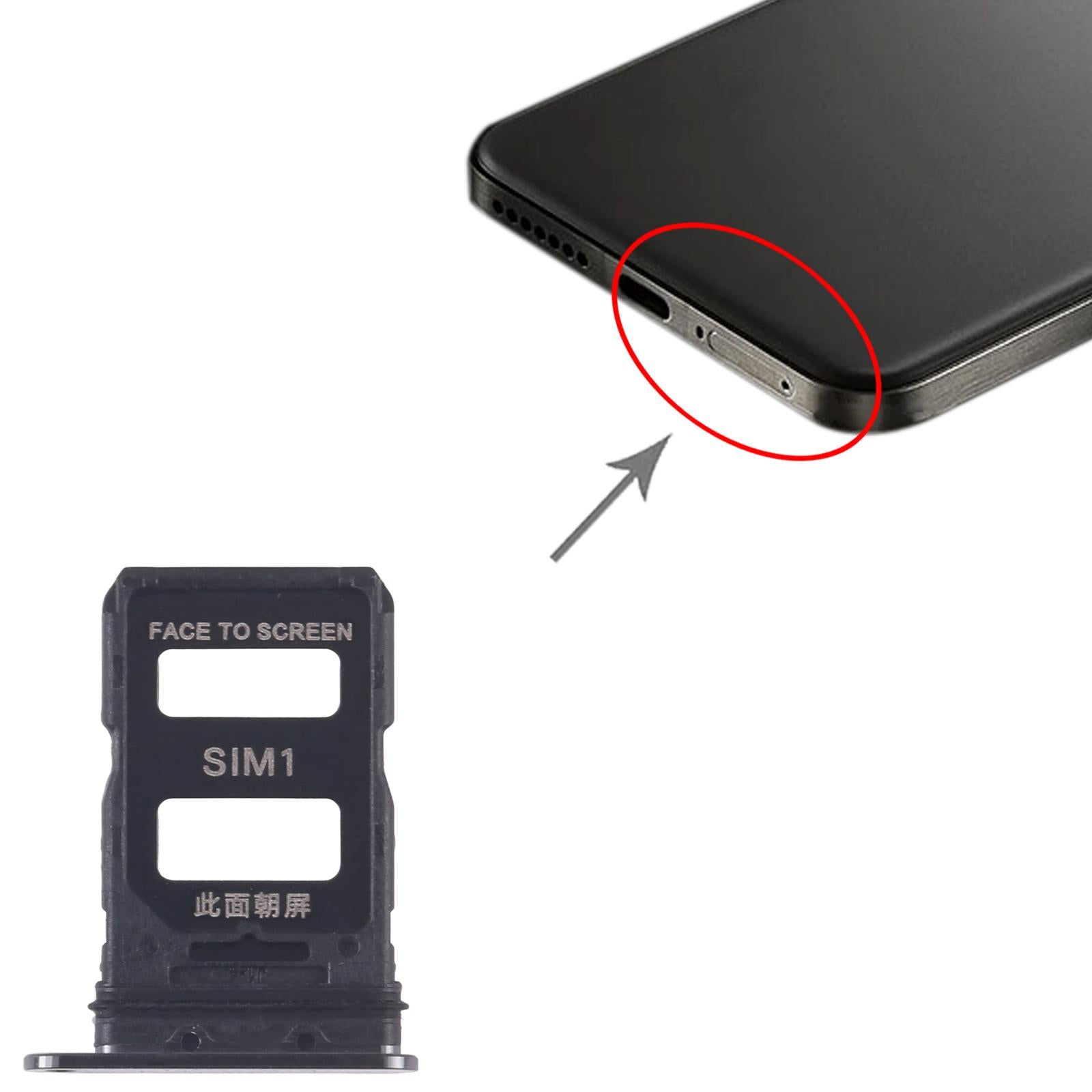 For Xiaomi 14 Pro 10pcs SIM Card Tray + SIM Card Tray (Black)