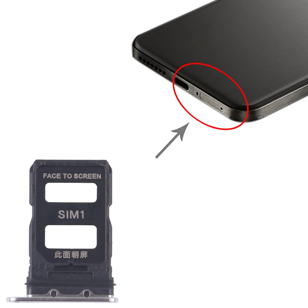 For Xiaomi 14 Pro 10pcs SIM Card Tray + SIM Card Tray (Silver)