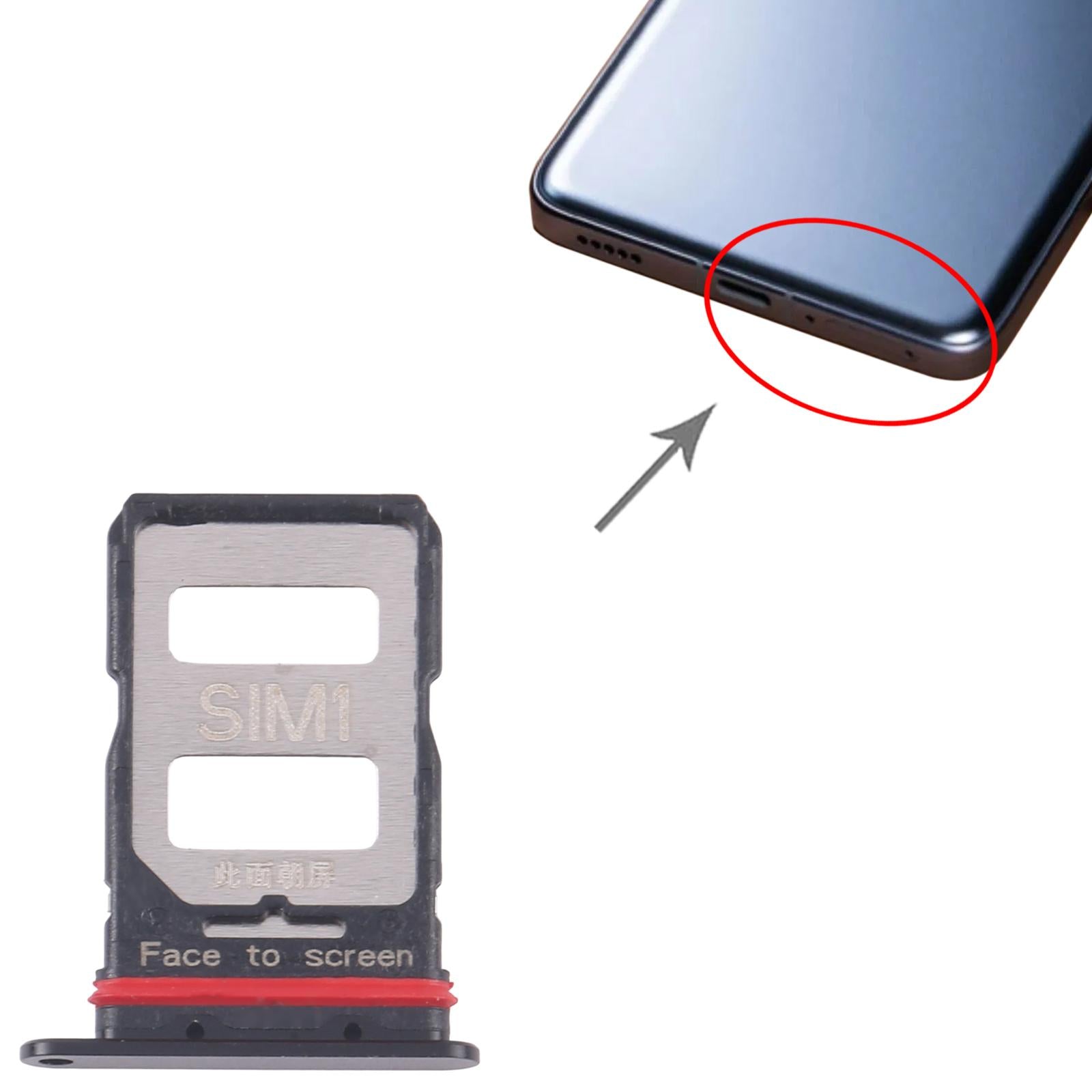 For Xiaomi Redmi K70 10pcs SIM Card Tray + SIM Card Tray (Black)