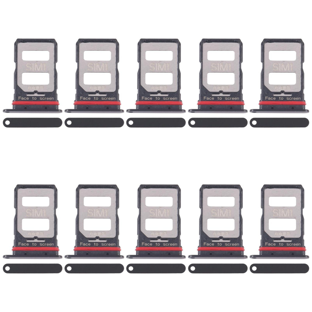 For Xiaomi Redmi K70 Pro 10pcs SIM Card Tray + SIM Card Tray (Black)