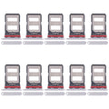 For Xiaomi Redmi K70 Pro 10pcs SIM Card Tray + SIM Card Tray (Silver)