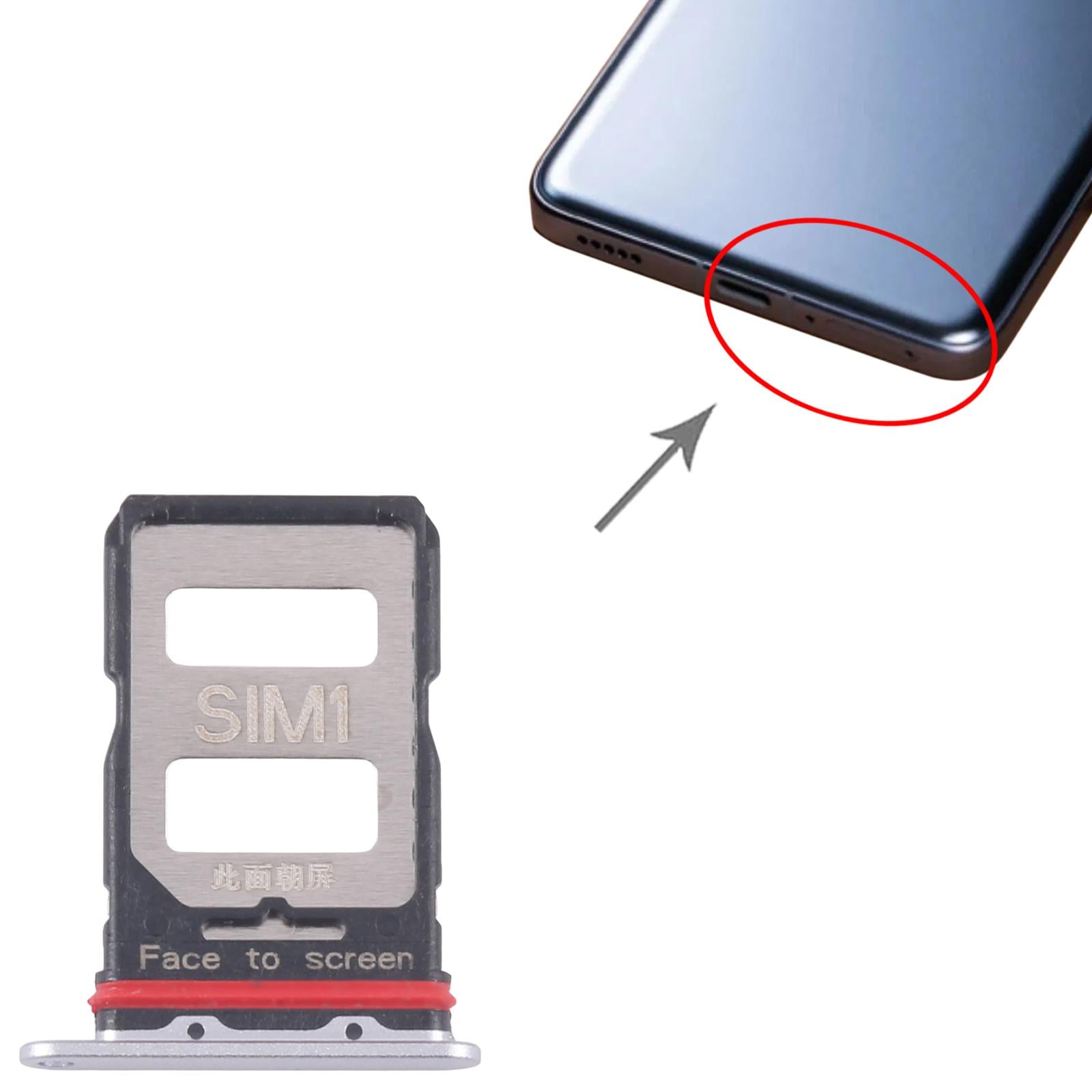 For Xiaomi Redmi K70 Pro 10pcs SIM Card Tray + SIM Card Tray (Silver)