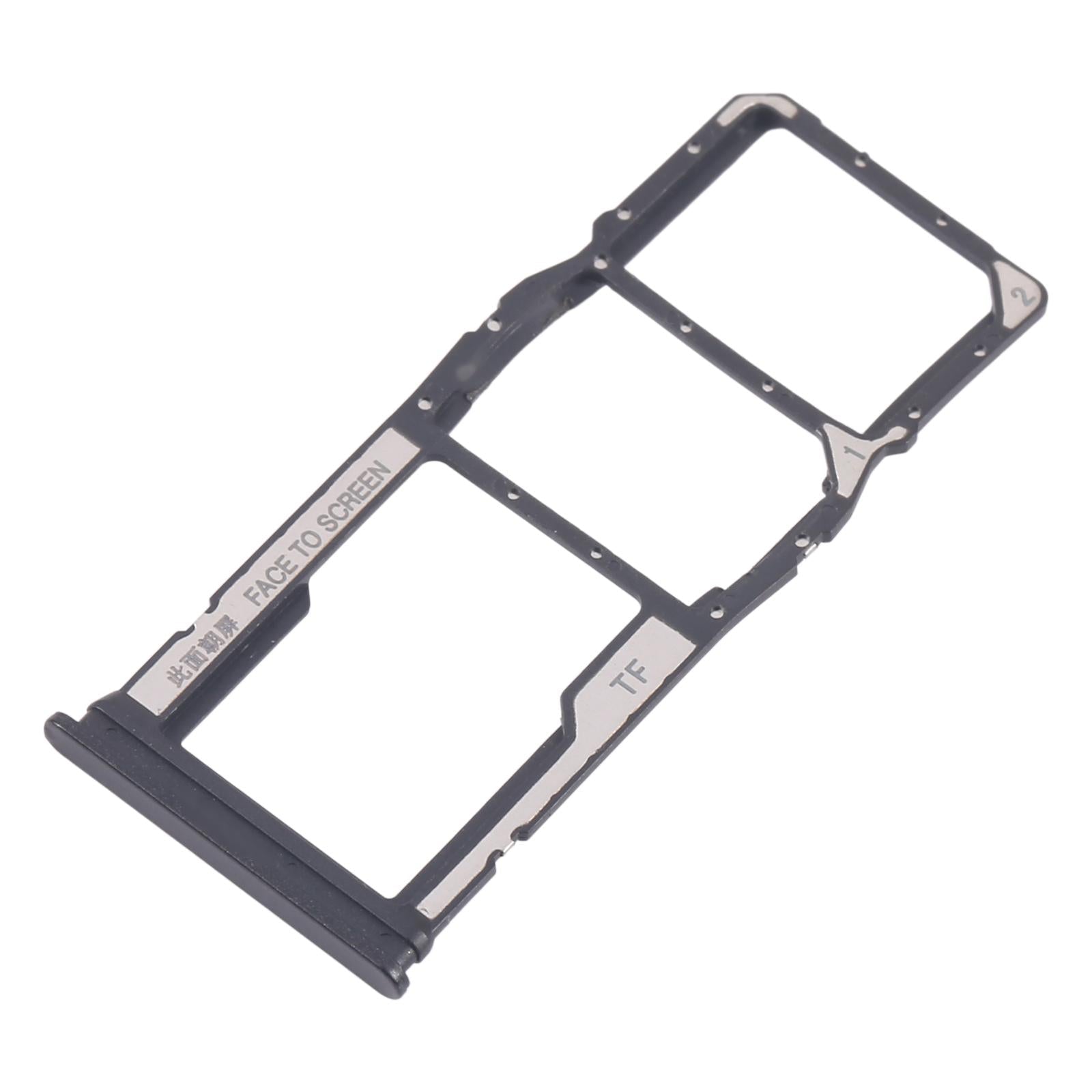 For Xiaomi Redmi 13C 5G 10pcs SIM Card Tray + SIM Card Tray + Micro SD Card Tray (Black)