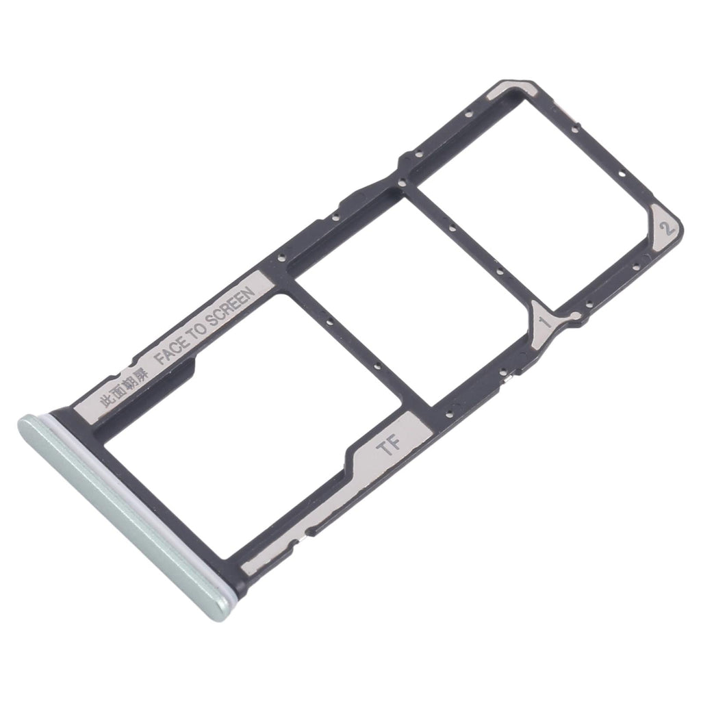 For Xiaomi Redmi 13C 5G 10pcs SIM Card Tray + SIM Card Tray + Micro SD Card Tray (Green)