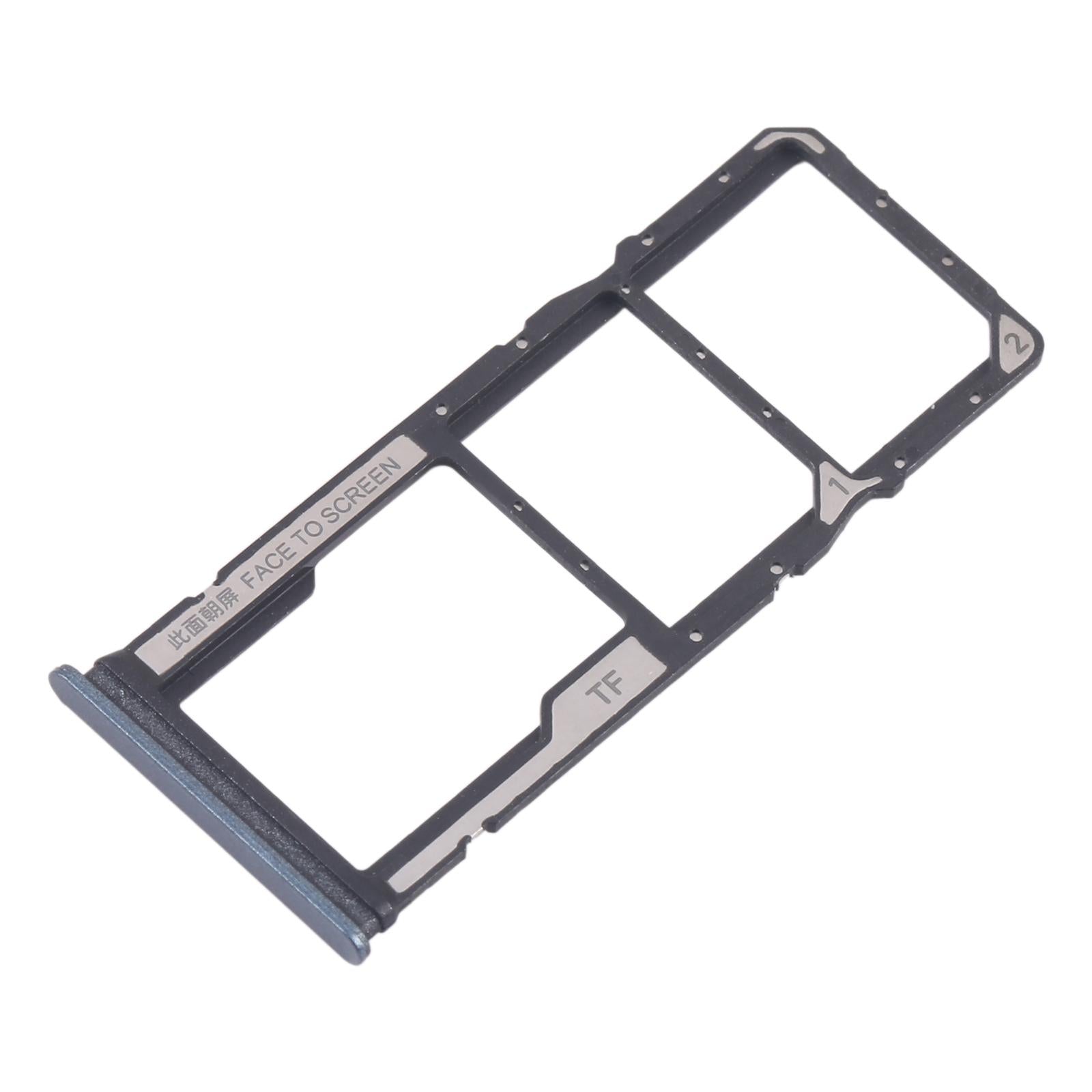 For Xiaomi Redmi 13C 5G 10pcs SIM Card Tray + SIM Card Tray + Micro SD Card Tray (Blue)