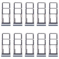 For Xiaomi Redmi 13C 5G 10pcs SIM Card Tray + SIM Card Tray + Micro SD Card Tray (Blue)