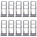 For Xiaomi Redmi 14C 5G 10pcs SIM Card Tray + SIM Card Tray + Micro SD Card Tray (Black)