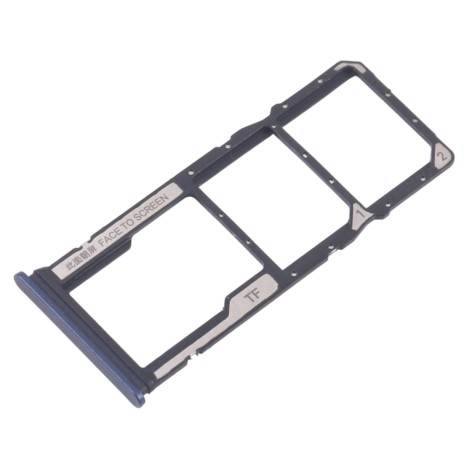 For Xiaomi Redmi 14C 5G 10pcs SIM Card Tray + SIM Card Tray + Micro SD Card Tray (Blue)