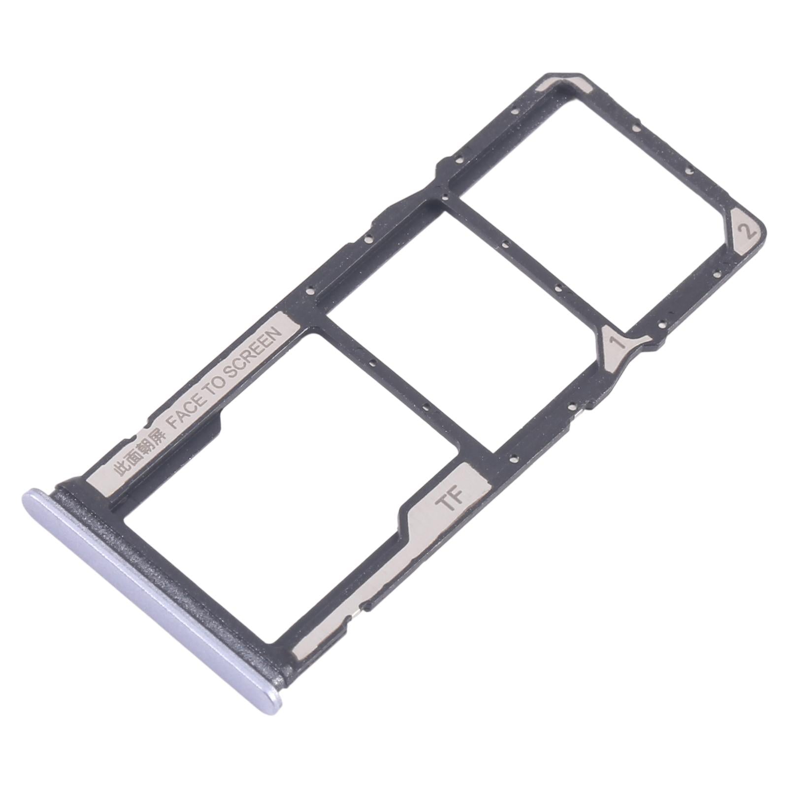 For Xiaomi Redmi 14C 5G 10pcs SIM Card Tray + SIM Card Tray + Micro SD Card Tray (Purple)