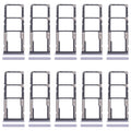 For Xiaomi Redmi 14C 5G 10pcs SIM Card Tray + SIM Card Tray + Micro SD Card Tray (Purple)