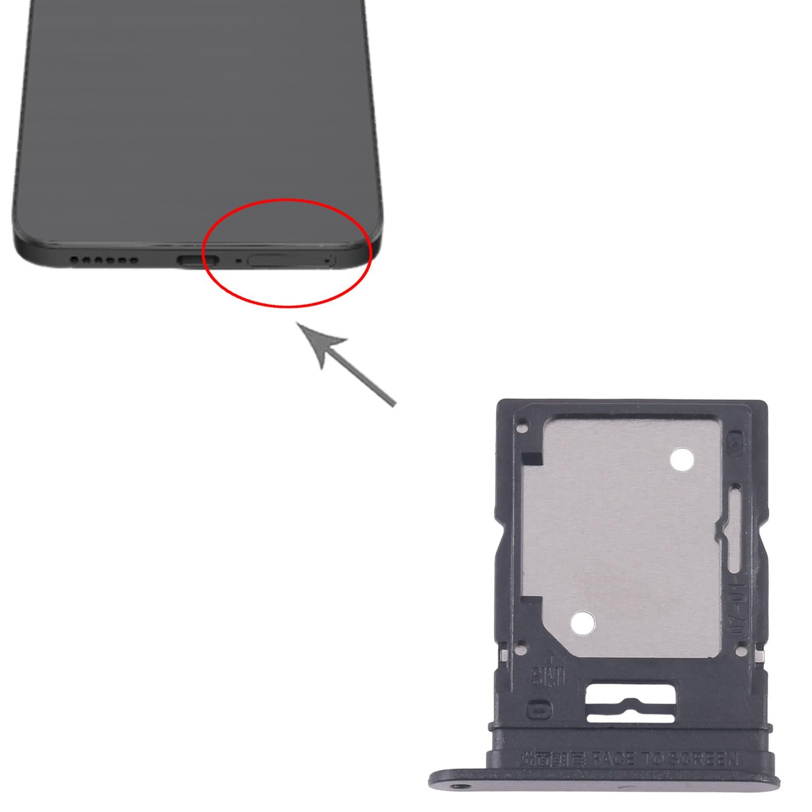 For Xiaomi Redmi Note 14 4G 10pcs SIM Card Tray + SIM Card Tray (Black)