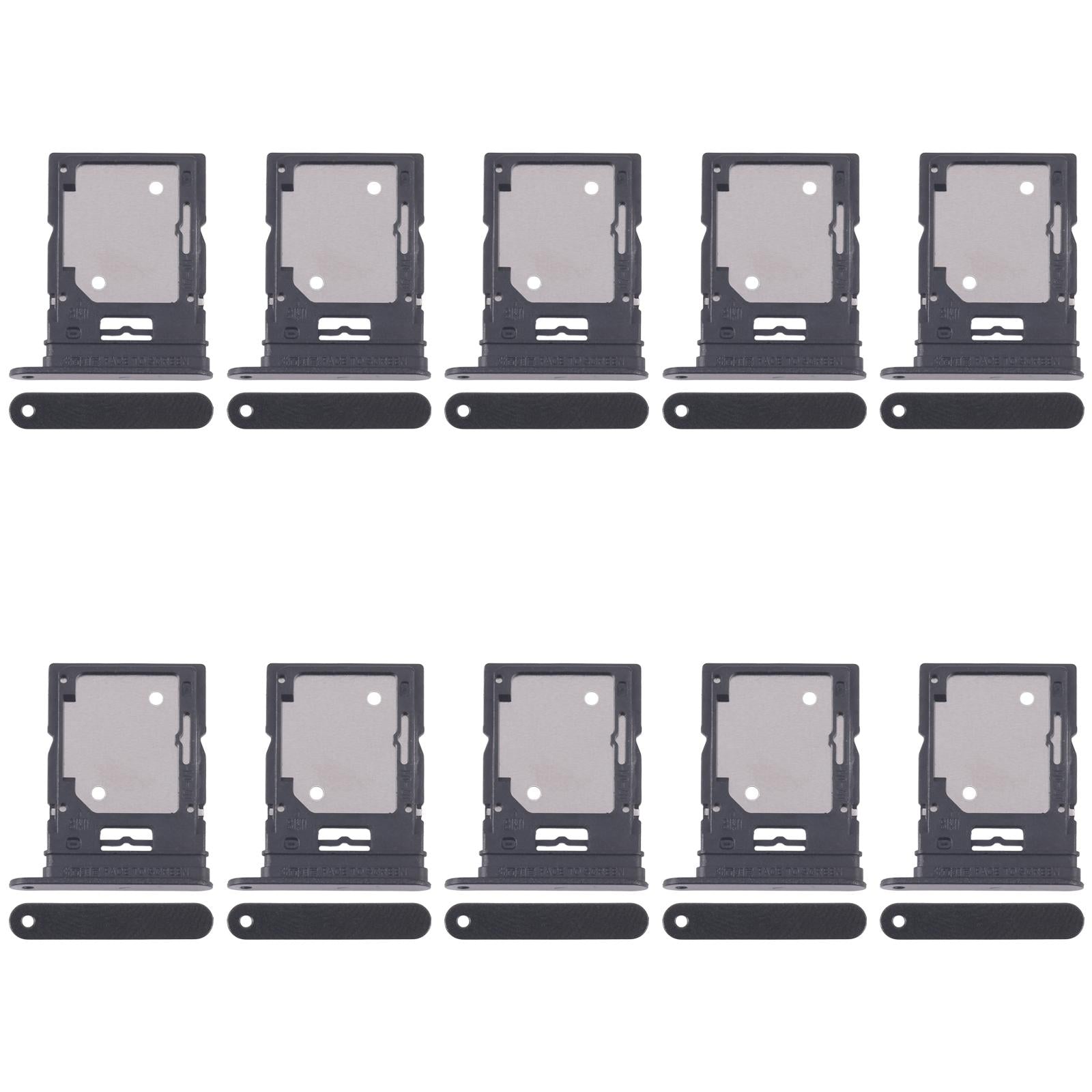 For Xiaomi Redmi Note 14 4G 10pcs SIM Card Tray + SIM Card Tray (Black)