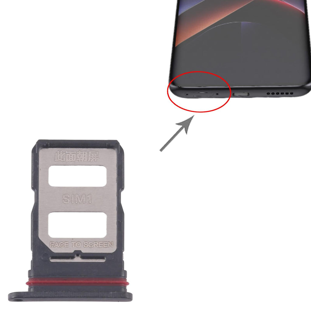 For Xiaomi Poco X7 10pcs SIM Card Tray + SIM Card Tray (Black)