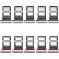 For Xiaomi Poco X7 10pcs SIM Card Tray + SIM Card Tray (Silver)