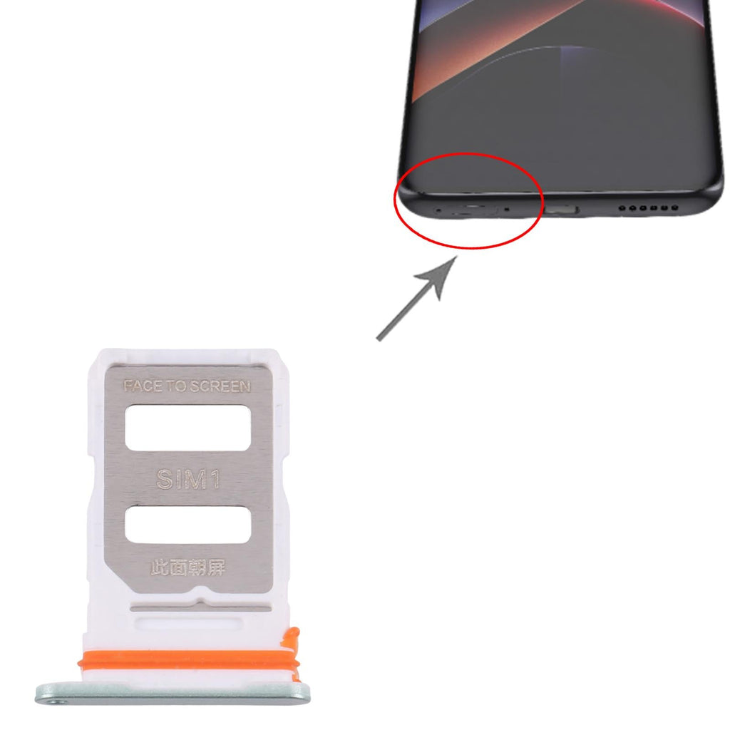 For Xiaomi Poco X7 Pro 10pcs SIM Card Tray + SIM Card Tray (Green)