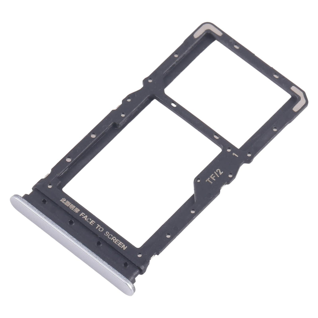 For Xiaomi Redmi 15 5G 10pcs SIM Card Tray + SIM Card Tray / Micro SD Card Tray (Silver)