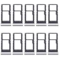 For Xiaomi Redmi 15 5G 10pcs SIM Card Tray + SIM Card Tray / Micro SD Card Tray (Silver)