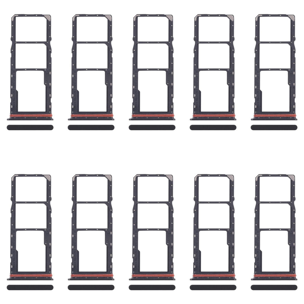 For Xiaomi Redmi A5 4G 10pcs SIM Card Tray + SIM Card Tray + Micro SD Card Tray (Black)