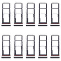 For Xiaomi Redmi A5 4G 10pcs SIM Card Tray + SIM Card Tray + Micro SD Card Tray (Black)