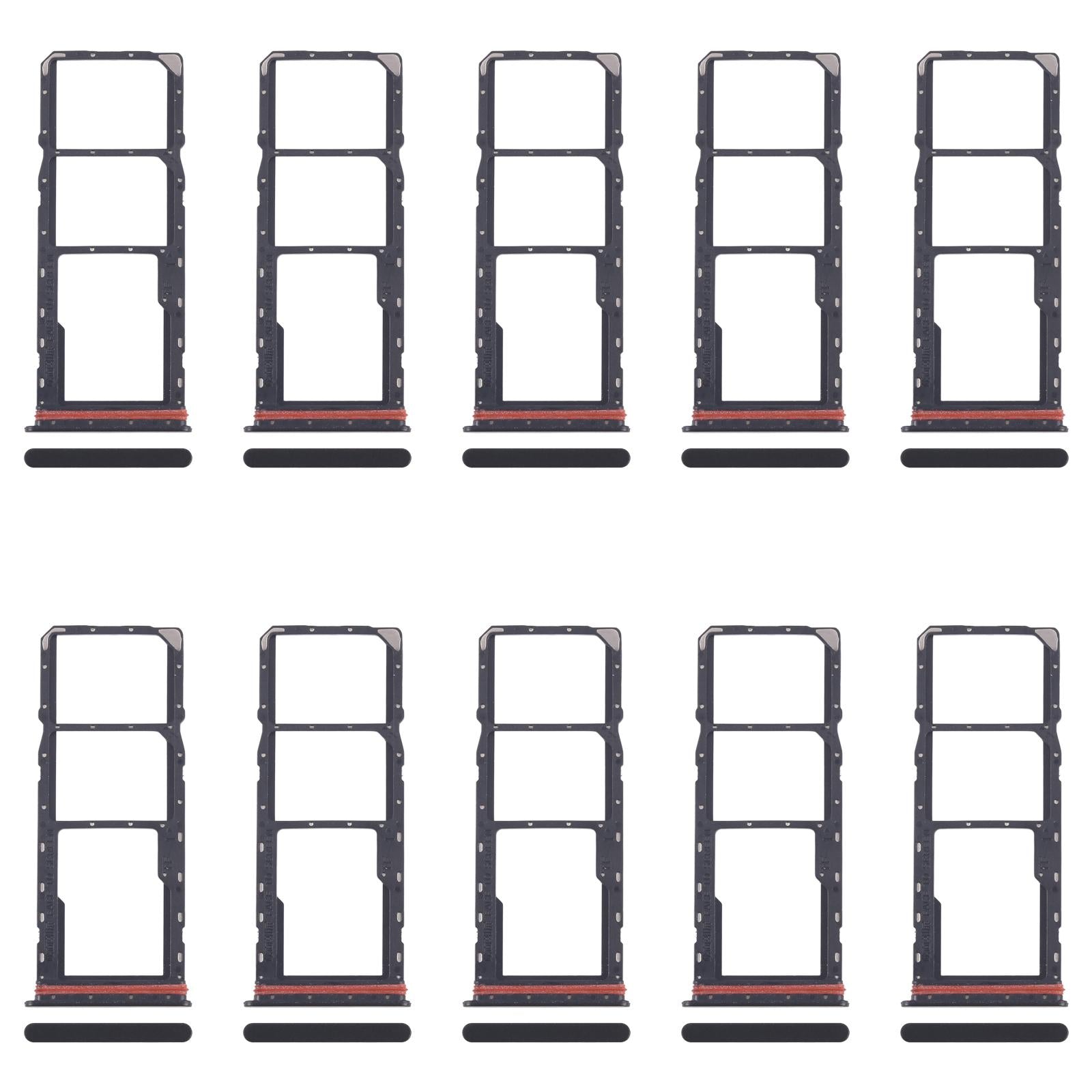 For Xiaomi Redmi A5 4G 10pcs SIM Card Tray + SIM Card Tray + Micro SD Card Tray (Black)