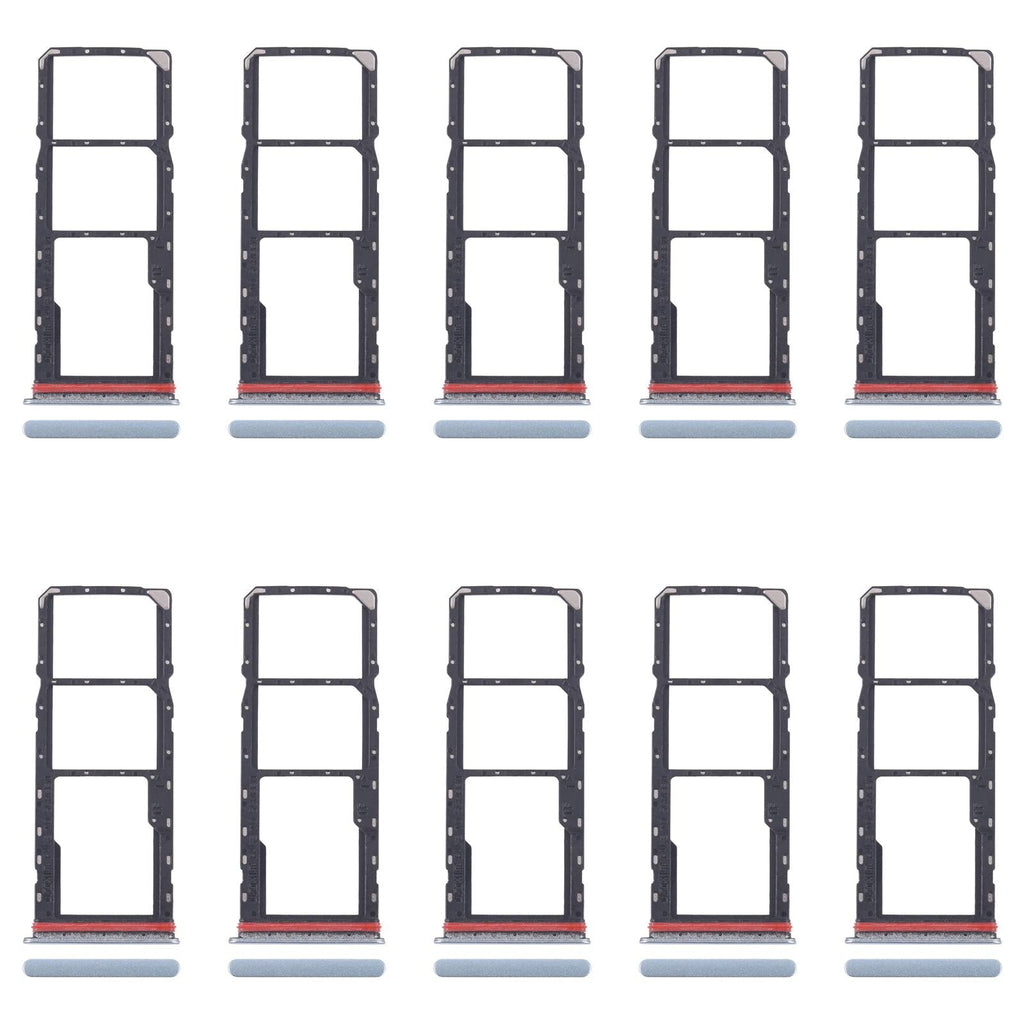 For Xiaomi Redmi A5 4G 10pcs SIM Card Tray + SIM Card Tray + Micro SD Card Tray (Blue)