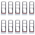 For Xiaomi Redmi A5 4G 10pcs SIM Card Tray + SIM Card Tray + Micro SD Card Tray (Blue)