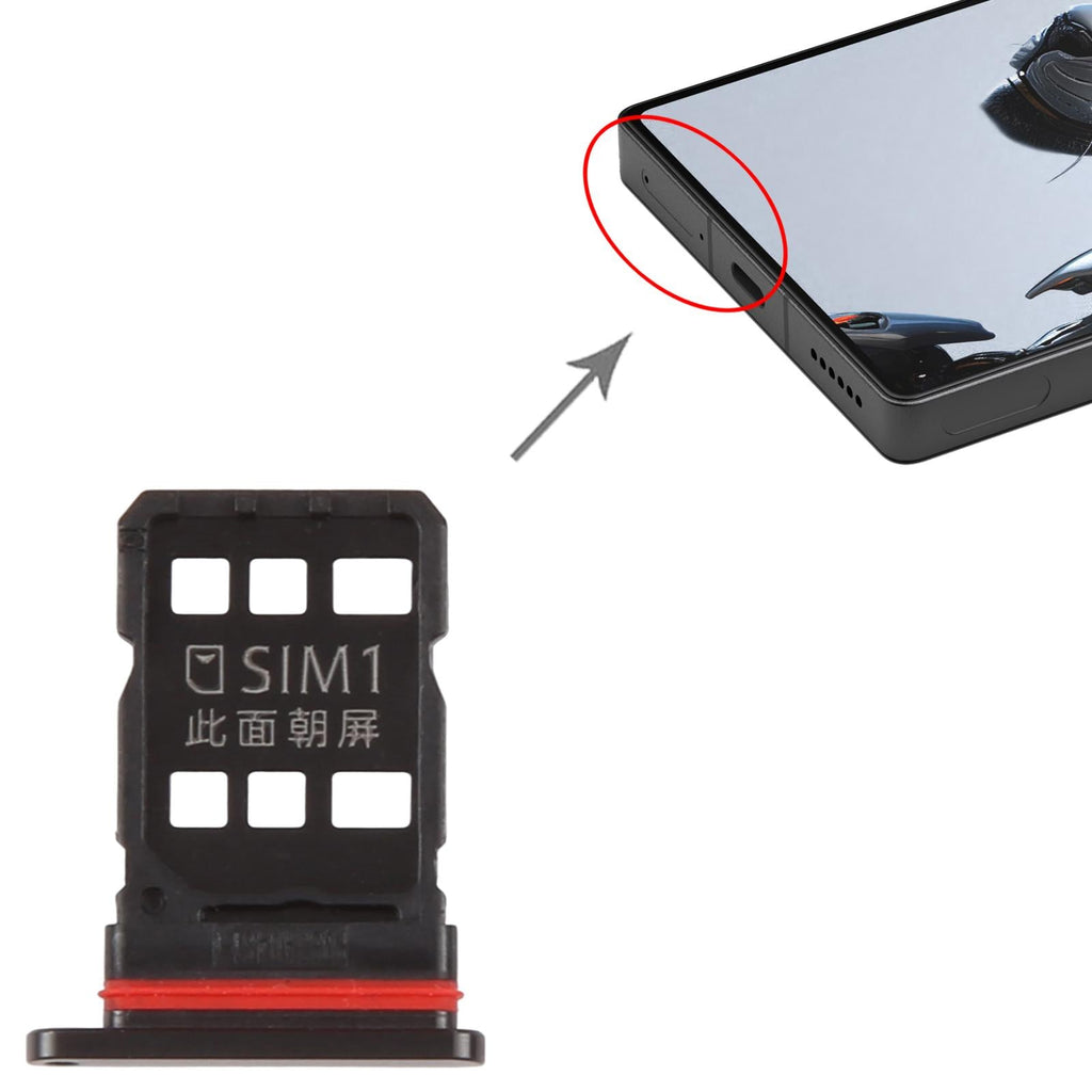 For ZTE nubia RedMagic 10 Air 5G NX779J SIM Card Tray + SIM Card Tray (Black)
