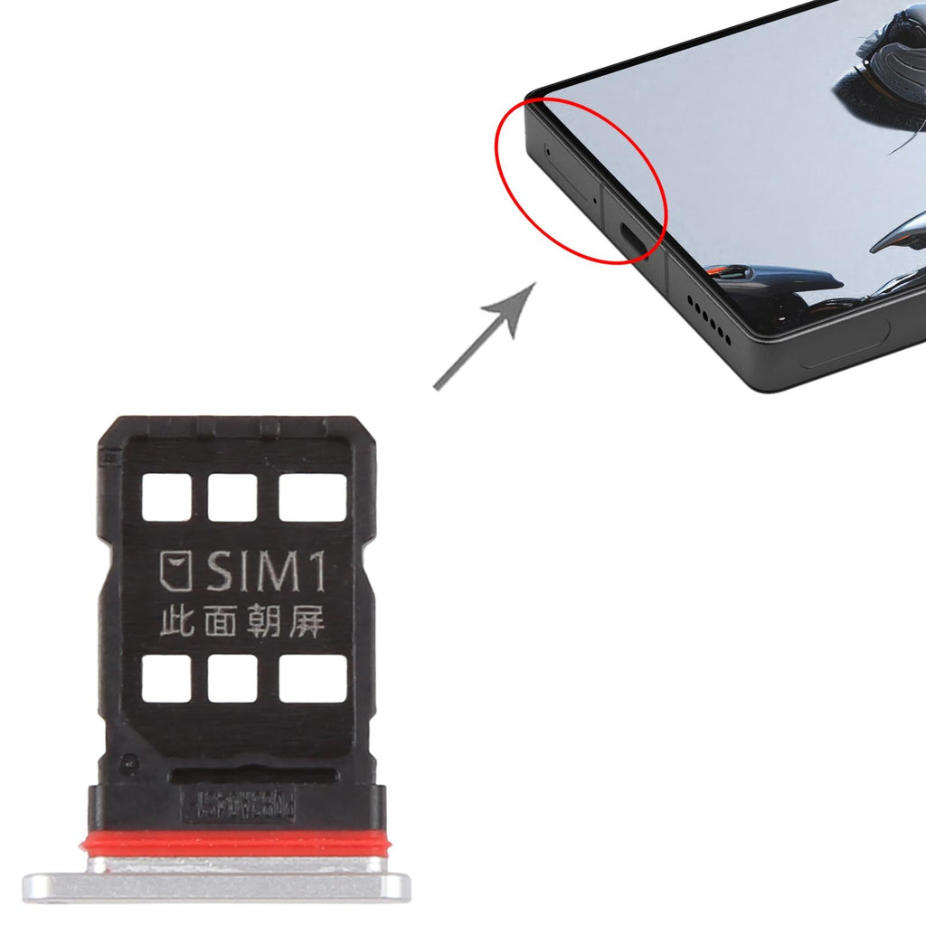For ZTE nubia RedMagic 10 Air 5G NX779J SIM Card Tray + SIM Card Tray (Silver)