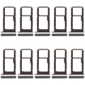 For OPPO A78 5G CPH2483 CPH2495 10pcs SIM Card Tray + SIM Card Tray / Micro SD Card Tray (Black)