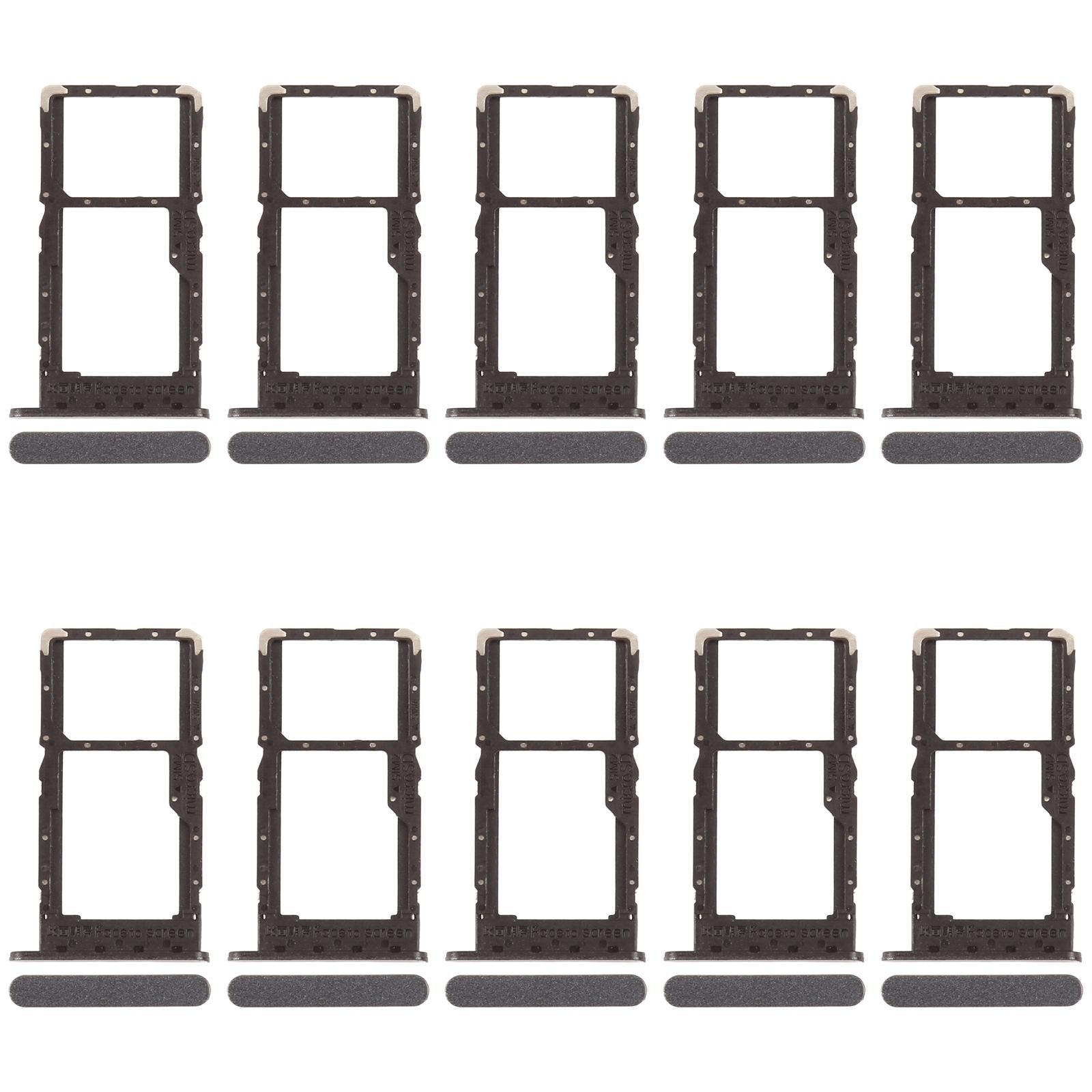 For OPPO A78 5G CPH2483 CPH2495 10pcs SIM Card Tray + SIM Card Tray / Micro SD Card Tray (Black)