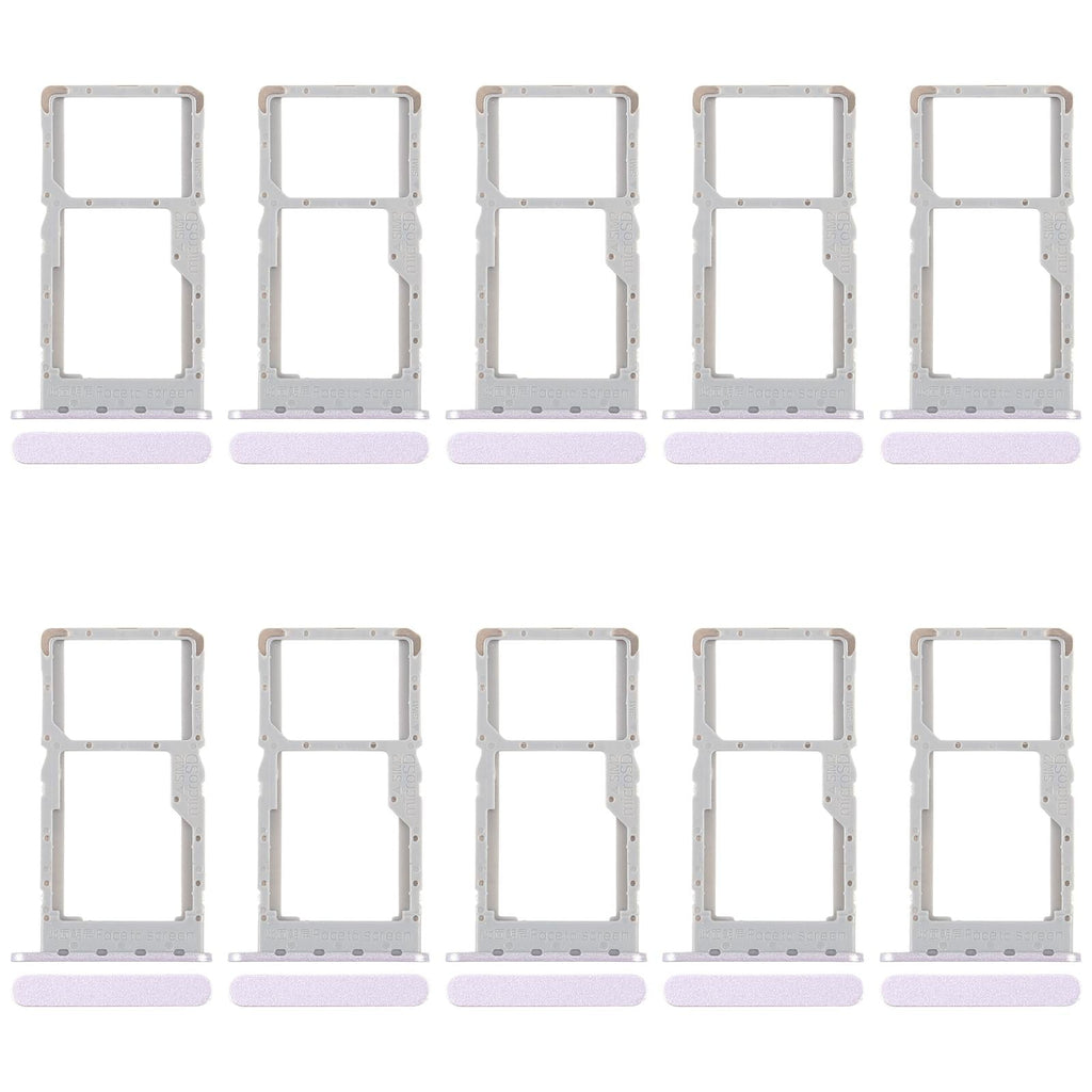 For OPPO A78 5G CPH2483 CPH2495 10pcs SIM Card Tray + SIM Card Tray / Micro SD Card Tray (Purple)