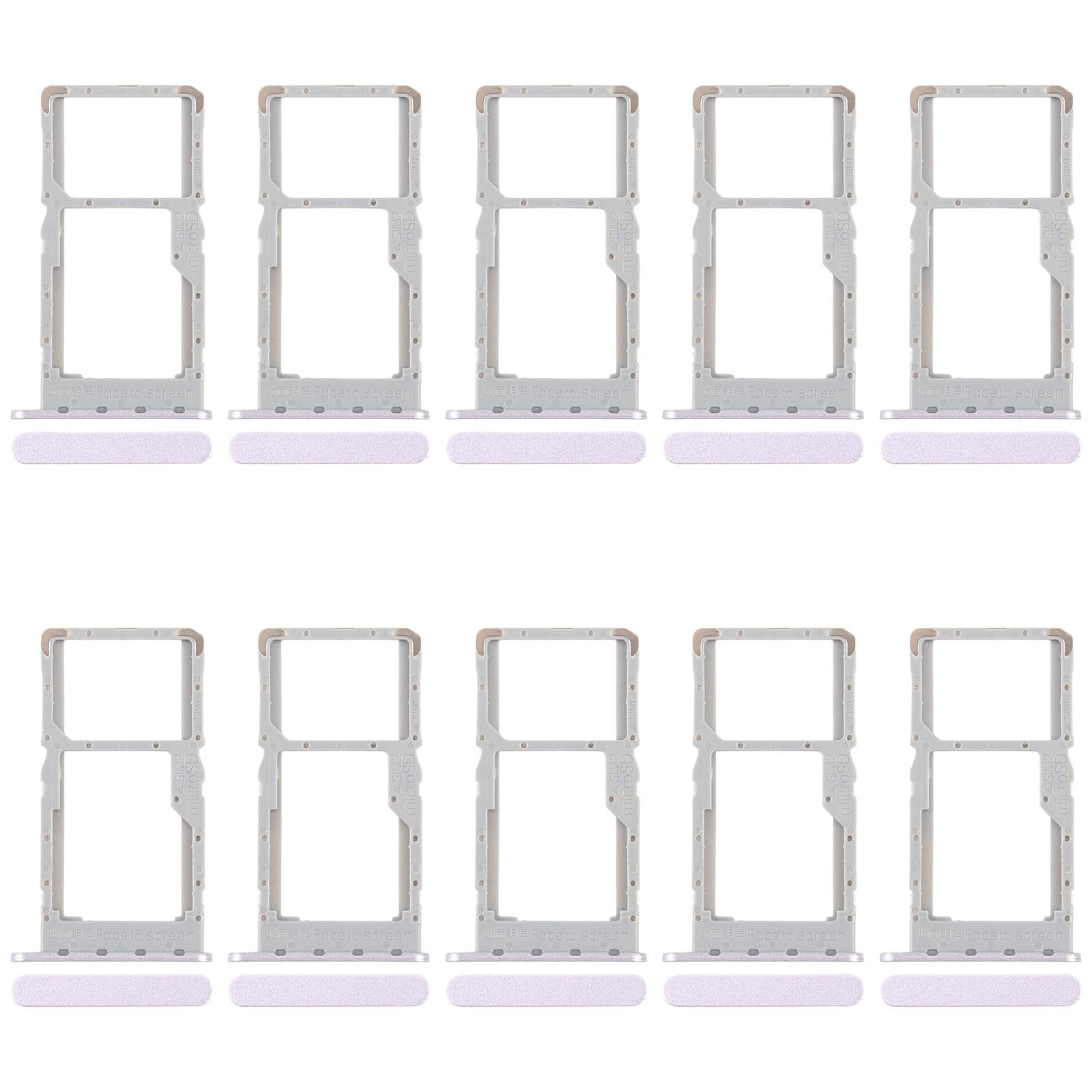For OPPO A78 5G CPH2483 CPH2495 10pcs SIM Card Tray + SIM Card Tray / Micro SD Card Tray (Purple)
