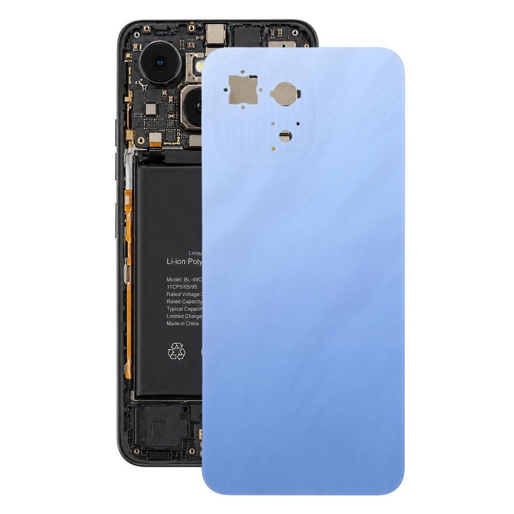 For Tecno Pop 10 Pro Original Battery Back Cover(Blue)