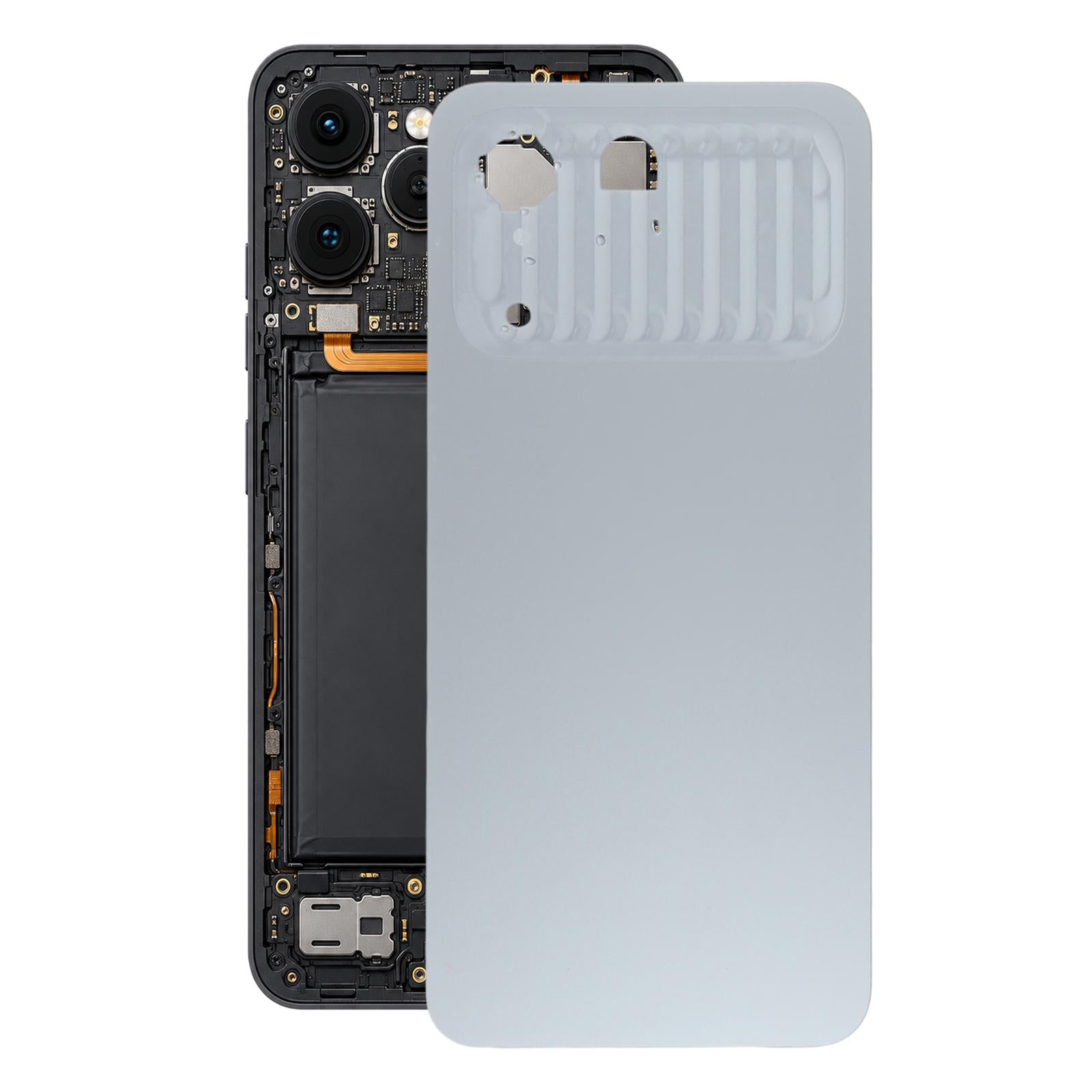 For Tecno Spark 40 4G KM5 Original Battery Back Cover(Gray)